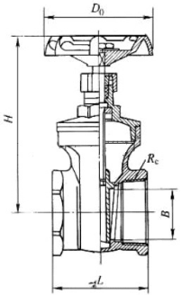 GB/T9119-2010螺紋閘閥結(jié)構(gòu)圖